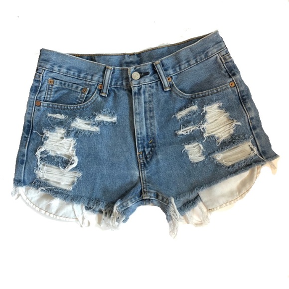 SOLD. Levi’s | Custom Vintage Distressed Shorts - Picture 3 of 8